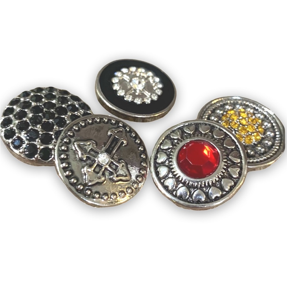 Interchangeable Silver Crystal Chunky Toggle Brac… - image 3